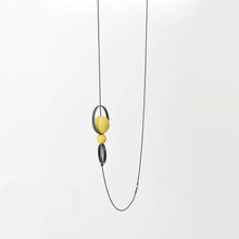 Load image into Gallery viewer, Spindles Necklace: Silver Black