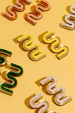 Load image into Gallery viewer, Moon-Seed Vea Earrings: White & Gold