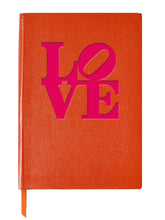 Load image into Gallery viewer, Robert Indiana LOVE Notebook: Orange w/ Pink
