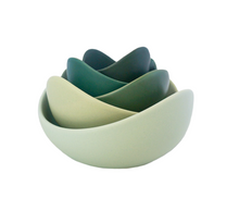 Load image into Gallery viewer, Ceramic Nesting Bowls: Pine Green