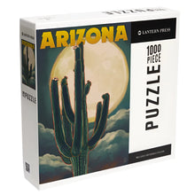 Load image into Gallery viewer, Cactus & Full Moon Arizona Puzzle