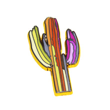Load image into Gallery viewer, Paige Poppe Technicolor Saguaro Enamel Pin