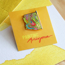 Load image into Gallery viewer, Paige Poppe Painting Arizona Enamel Pin