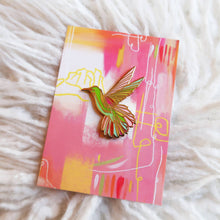 Load image into Gallery viewer, Paige Poppe Sunshine Hummingbird Enamel Pin