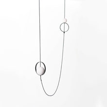 Load image into Gallery viewer, Spindles Necklace: Silver Black