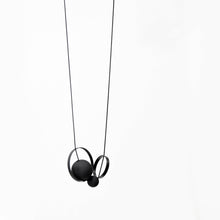 Load image into Gallery viewer, Spindles Necklace: Silver Black