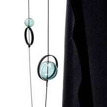 Load image into Gallery viewer, Spindles Necklace: Silver Black