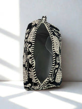 Load image into Gallery viewer, Block Print Travel Bags: Black Floral

