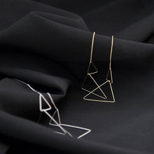 Load image into Gallery viewer, Dual Triangle Ear Drapes: Satin Silver
