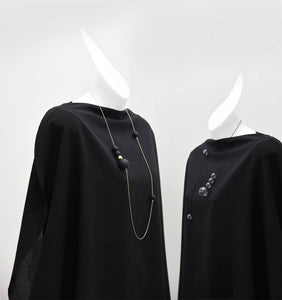 Bubbles Necklace: Gold Black