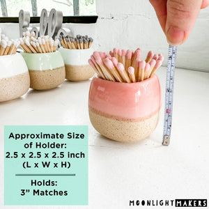 Ceramic Match Holder: White