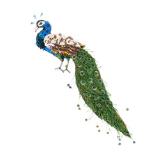 Load image into Gallery viewer, Trovelore Peacock Brooch
