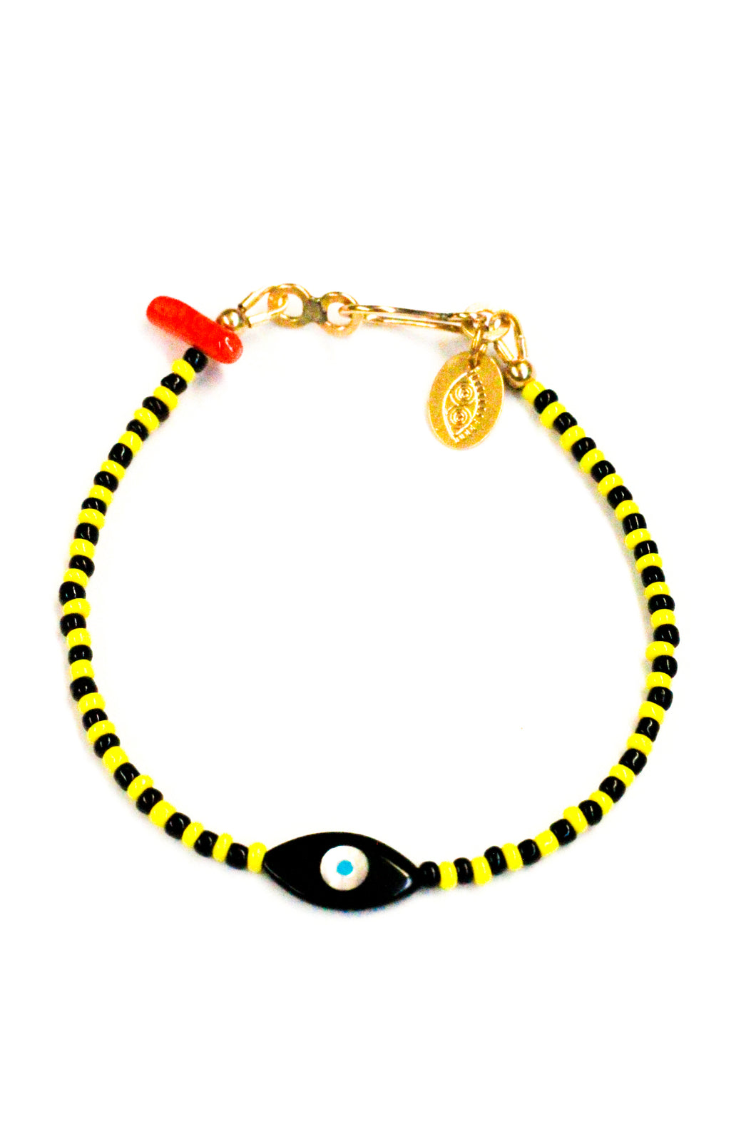 Punkwasp Yellow & Black Evil Eye Bracelet