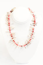 Load image into Gallery viewer, Punkwasp Ruby &amp; Shell Pearl Necklace
