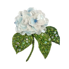 Load image into Gallery viewer, Trovelore Blue Hydrangea Brooch
