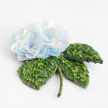 Load image into Gallery viewer, Trovelore Blue Hydrangea Brooch
