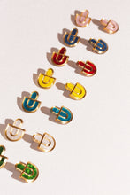 Load image into Gallery viewer, Moon-Seed Devin Earrings: Red &amp; Gold
