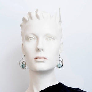 Eris Earrings: Glass Amber