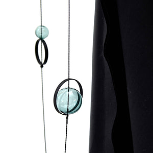 Spindles Necklace: Silver Black