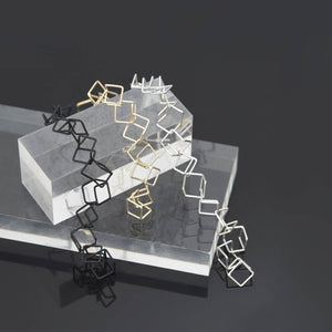 Maze Bracelet: Satin Silver