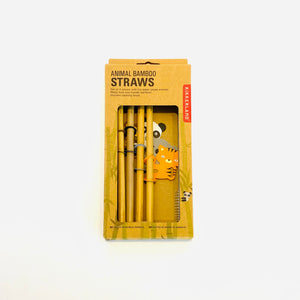 Animal Bamboo Straws