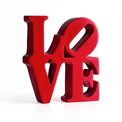 Word Art Red Resin LOVE